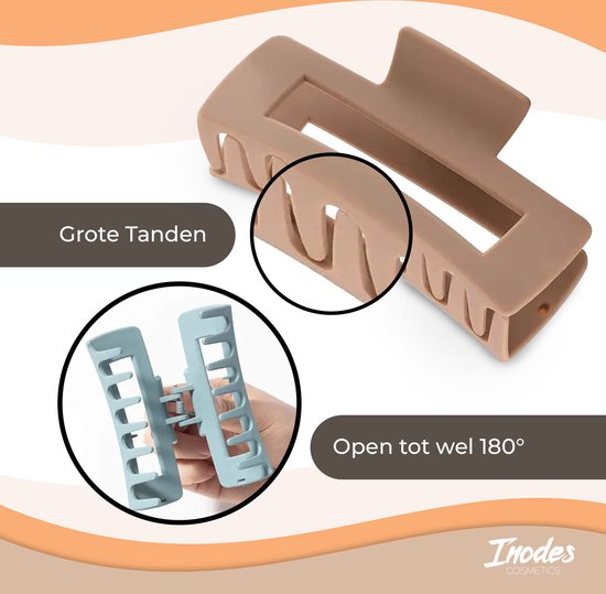 Inodes Haarklemmen Large 8 Pack Nude